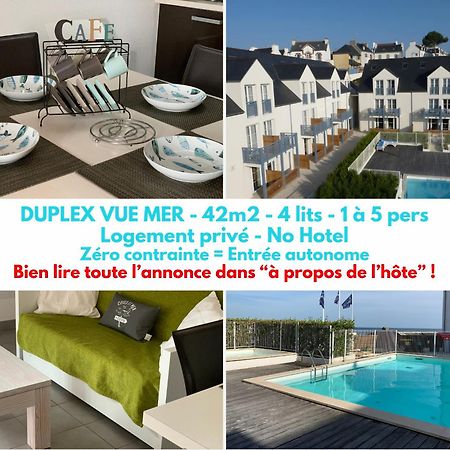 Duplex Vue Mer - Plage A 100M- 4 Lits - Parking Sous Sol Audierne Eksteriør bilde